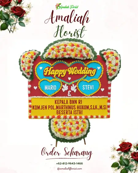 Papan Bunga Pernikahan Punggur